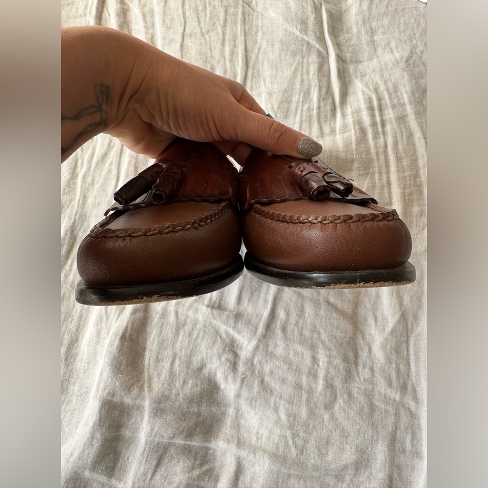 Bass Weejun Larkin Tassel Loafers in Brown Leather - Picture 3 of 8